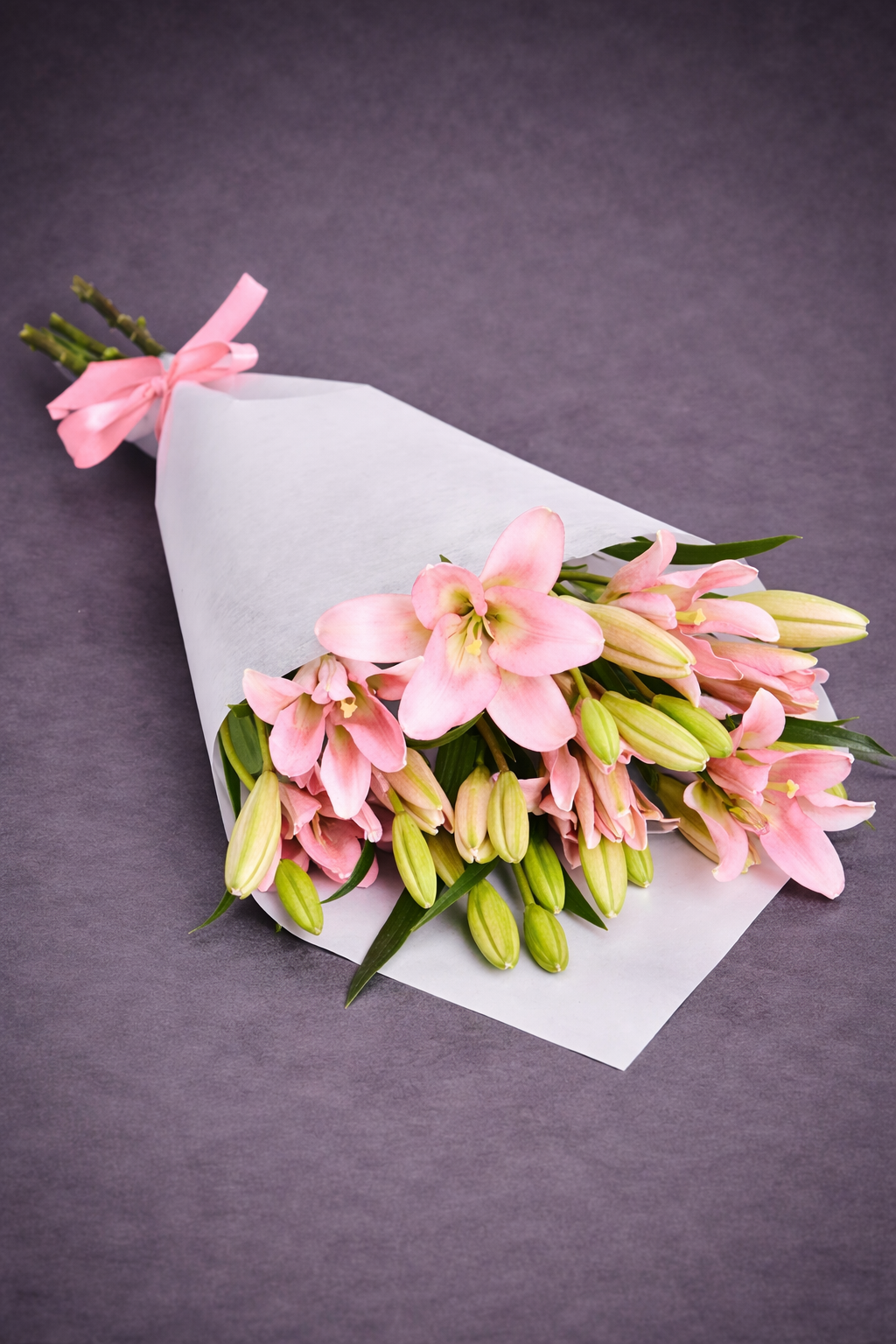 Delicate Pink Lily Bouquet –