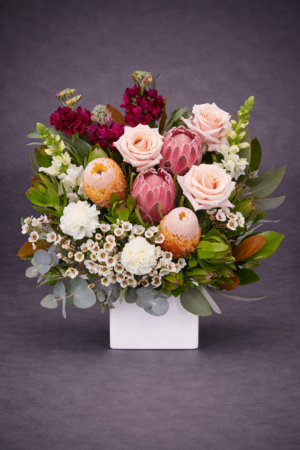 Floral Elegance in Ceramic Vase –