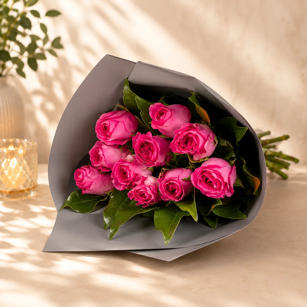 hot pink rose wrap