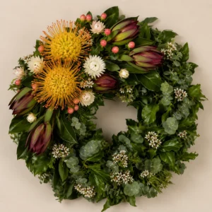 Native flower wreath