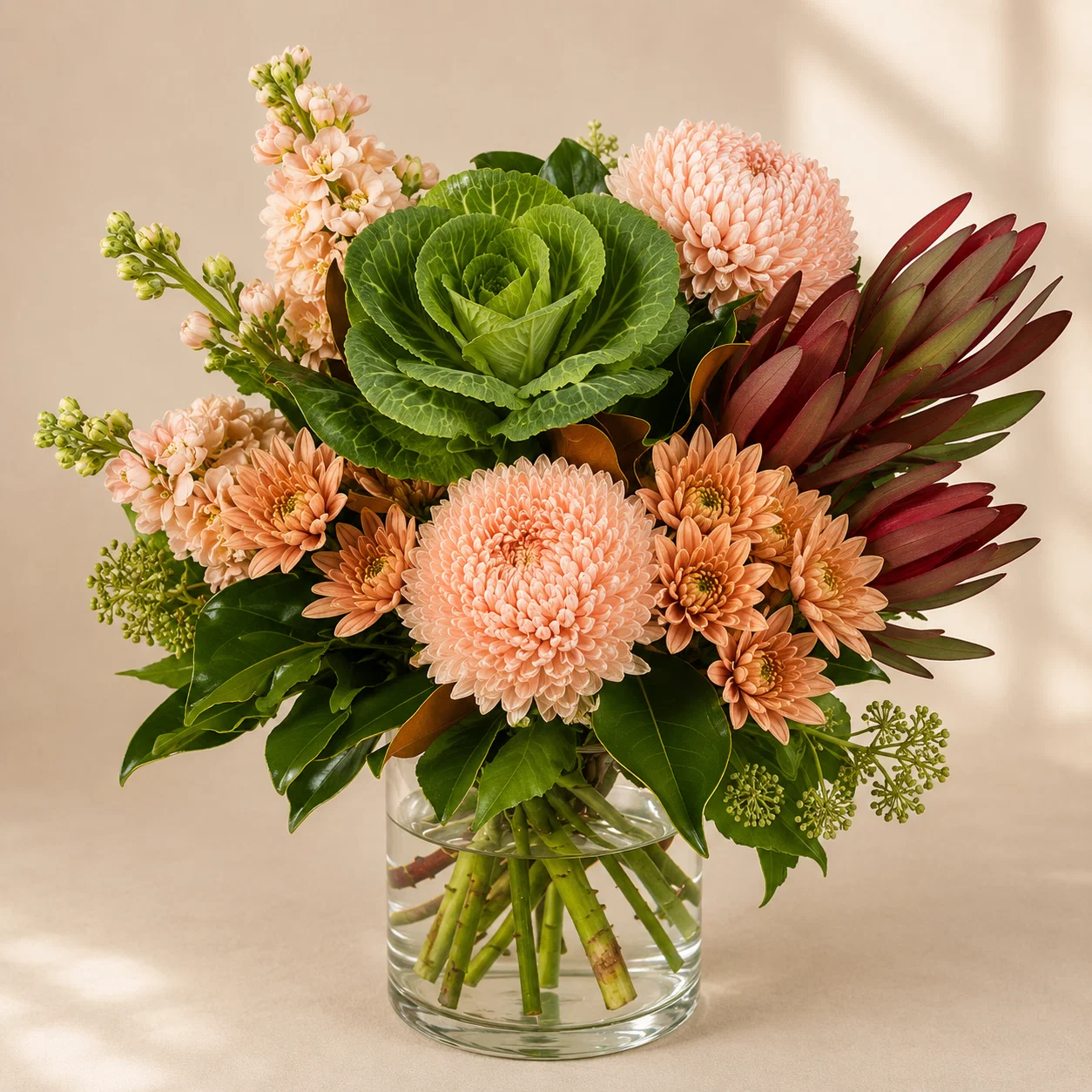 Peach Native Vase Arrangement