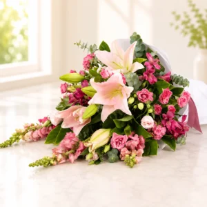 Pink Lily Sympathy Spray