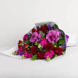 Purple Mixed Flower Wrap