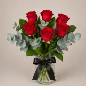 Red Rose Vase Bouquet