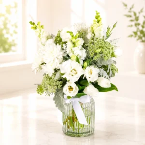 White Green Sympathy Vase