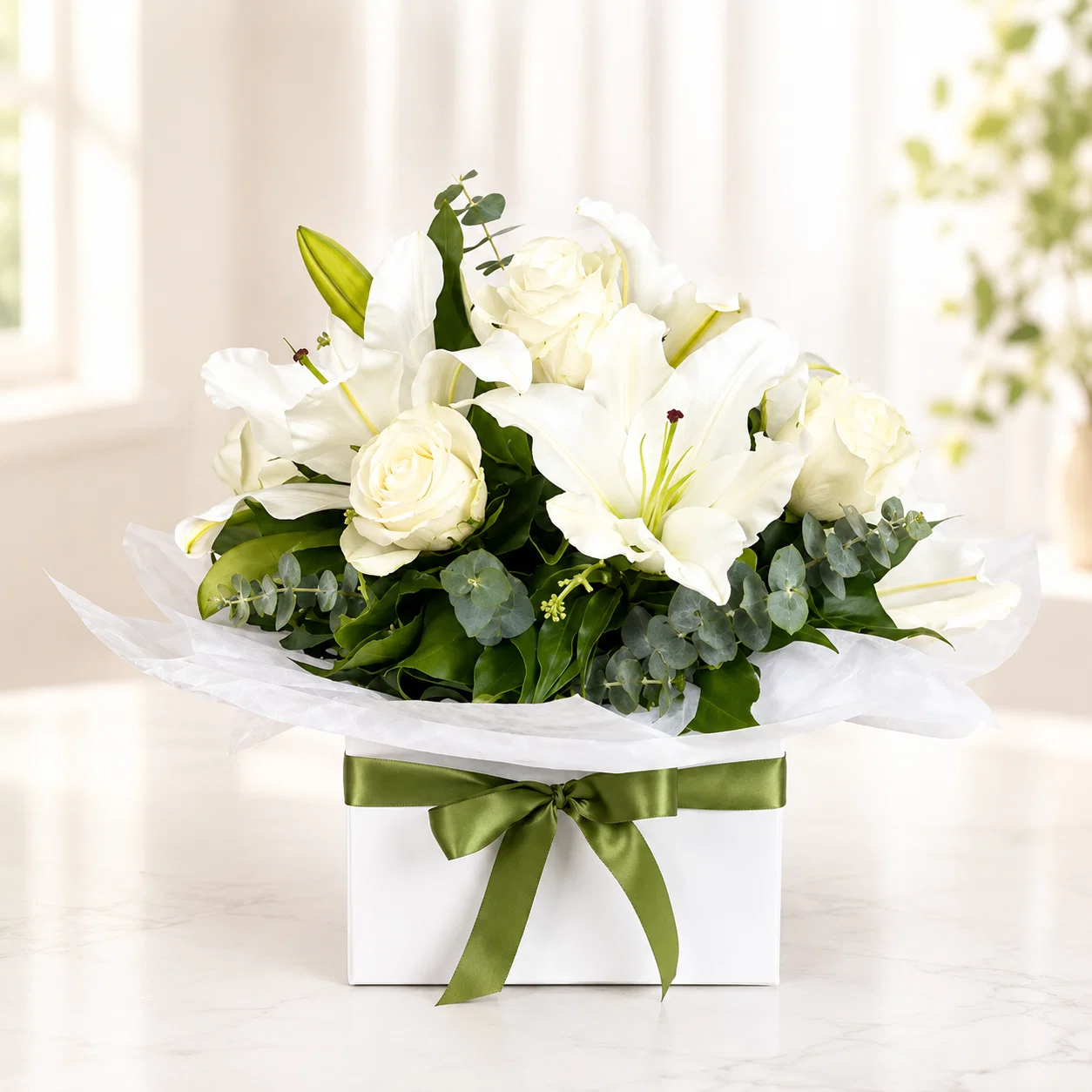 White Lily Rose Wrap
