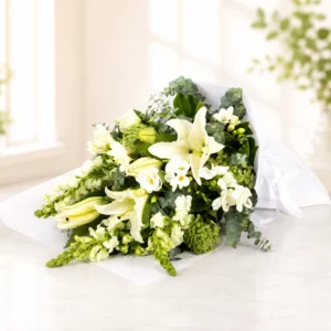 White Lily Sympathy Bouquet