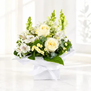 White Rose Lily Flower Box